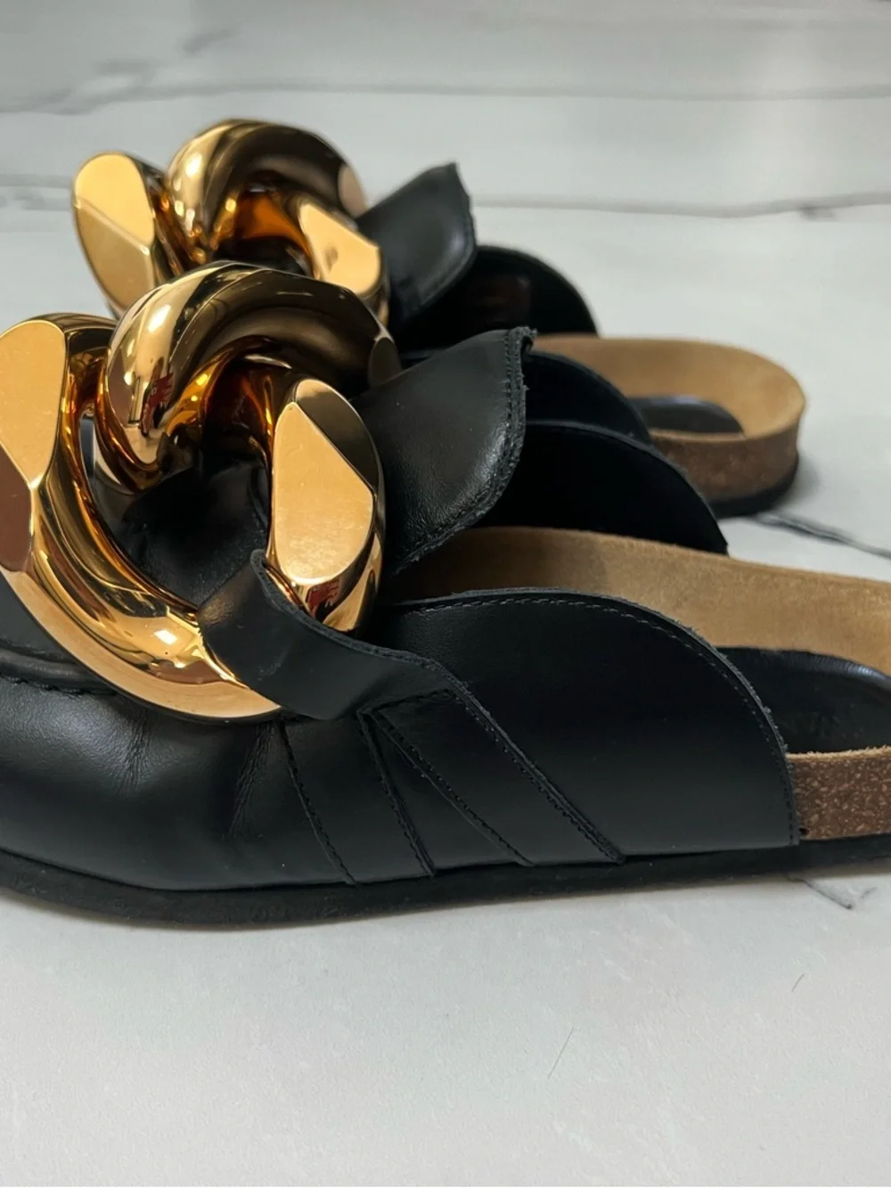 JW Anderson Chunky Napa Chain Slide Mules - Black - Size 36 - Picture 12 of 15